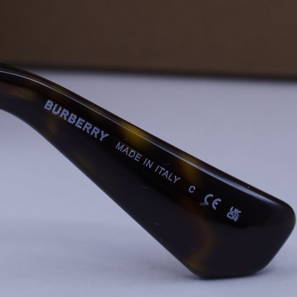 Burberry BE3150 110987 Geometric Sunglasses - Gold/Grey - Picture 6 of 9